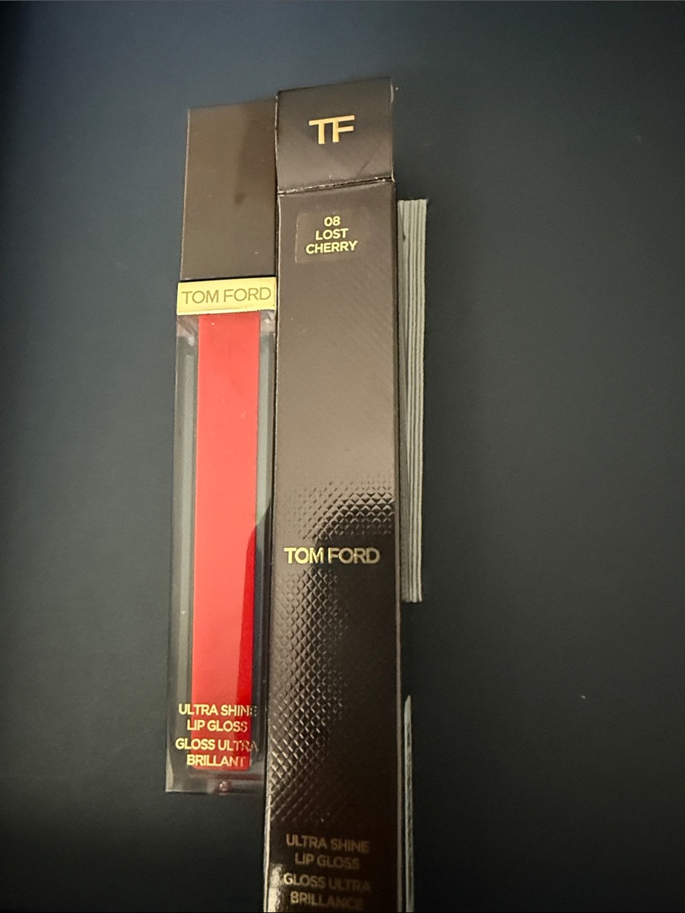 Tom Ford Lip Gloss in Bright Red with Gold Accents